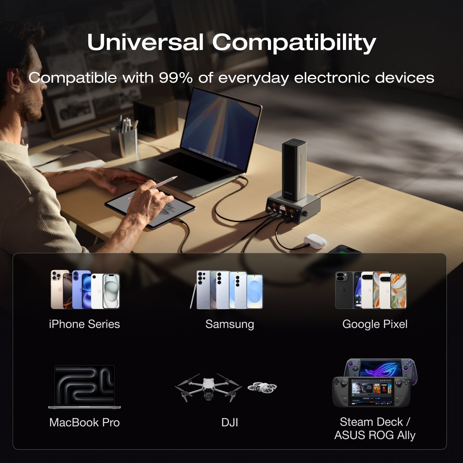 Load image into Gallery viewer, EcoFlow RAPID Pro Power Bank (27,650mAh, 300W, 140W Built-in Cable)