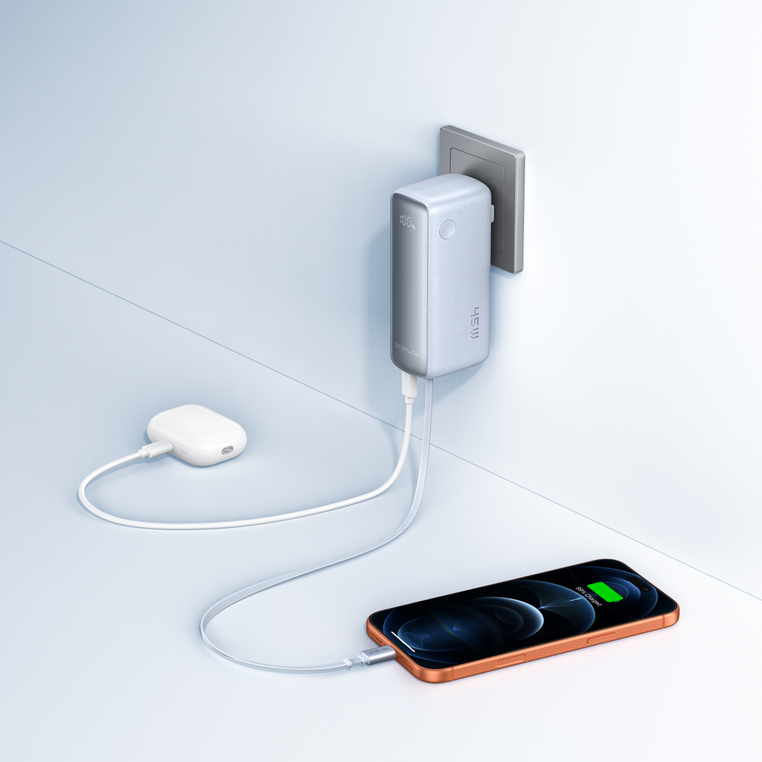 Load image into Gallery viewer, EcoFlow RAPID 3-in-1 Power Bank (10K, 45W, Retractable Cable & AC Plug)