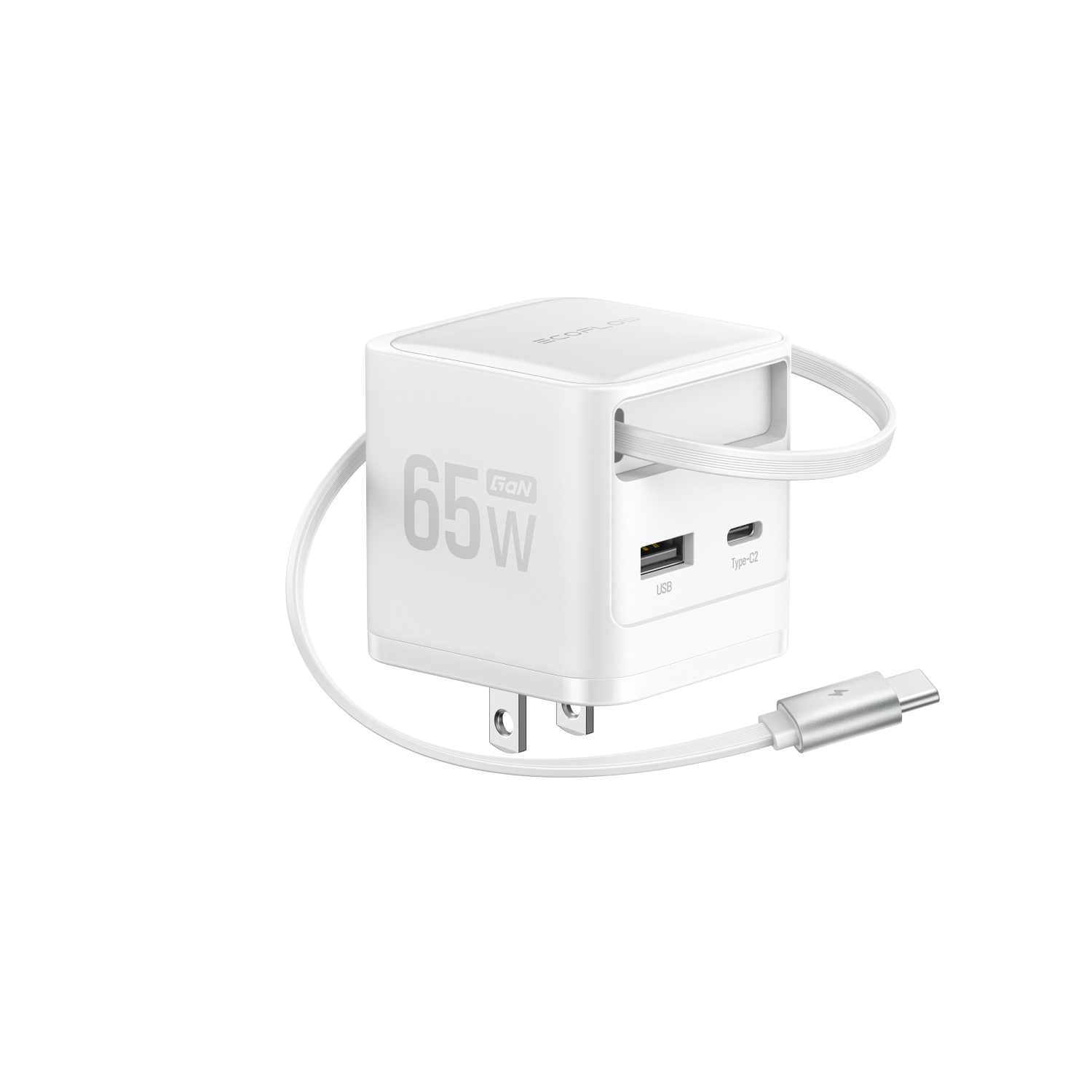 Load image into Gallery viewer, EcoFlow RAPID Charger (65W, Retractable Cable, GaN)