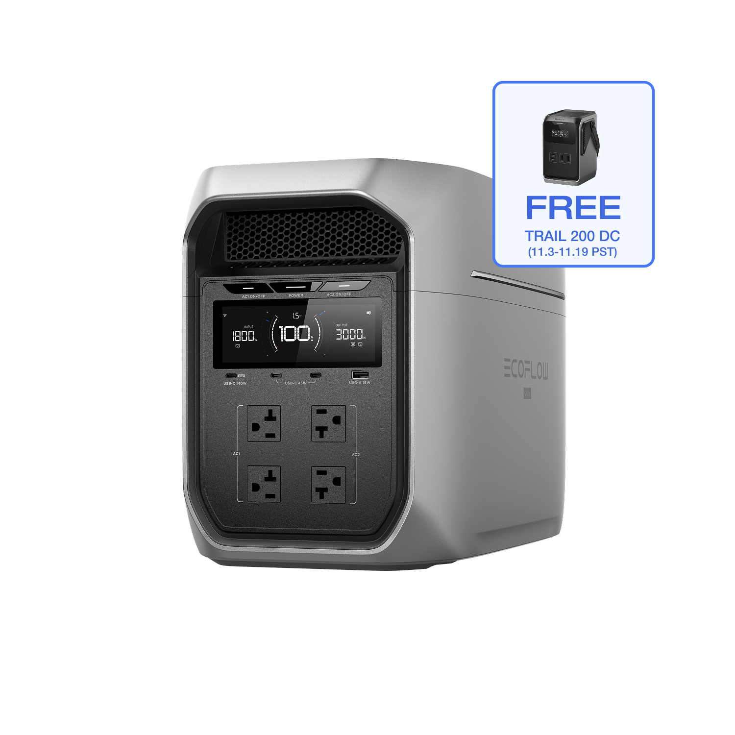 Load image into Gallery viewer, EcoFlow DELTA 3 Max Plus Portable Power Station (2048Wh) - Flase Sale