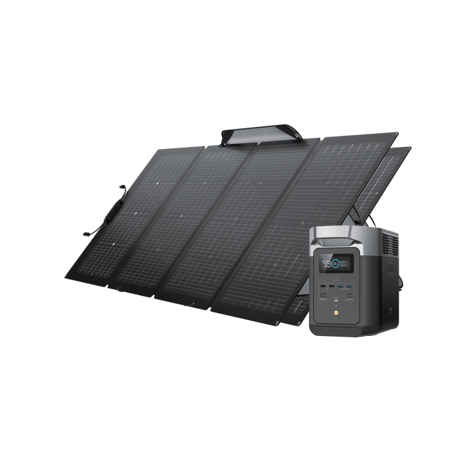 EcoFlow DELTA 2 Portable Power Station + 220W Portable Solar Panel - Flash Sale