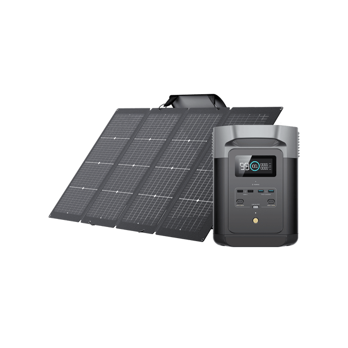 EcoFlow DELTA 2 Portable Power Station + 220W Portable Solar Panel - Flash Sale