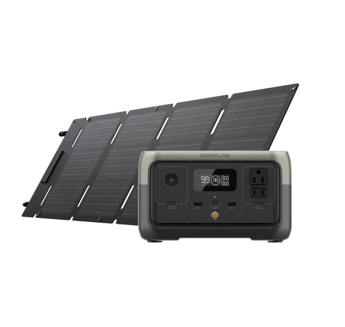 EcoFlow RIVER 2 + 45W Portable Solar Panel
