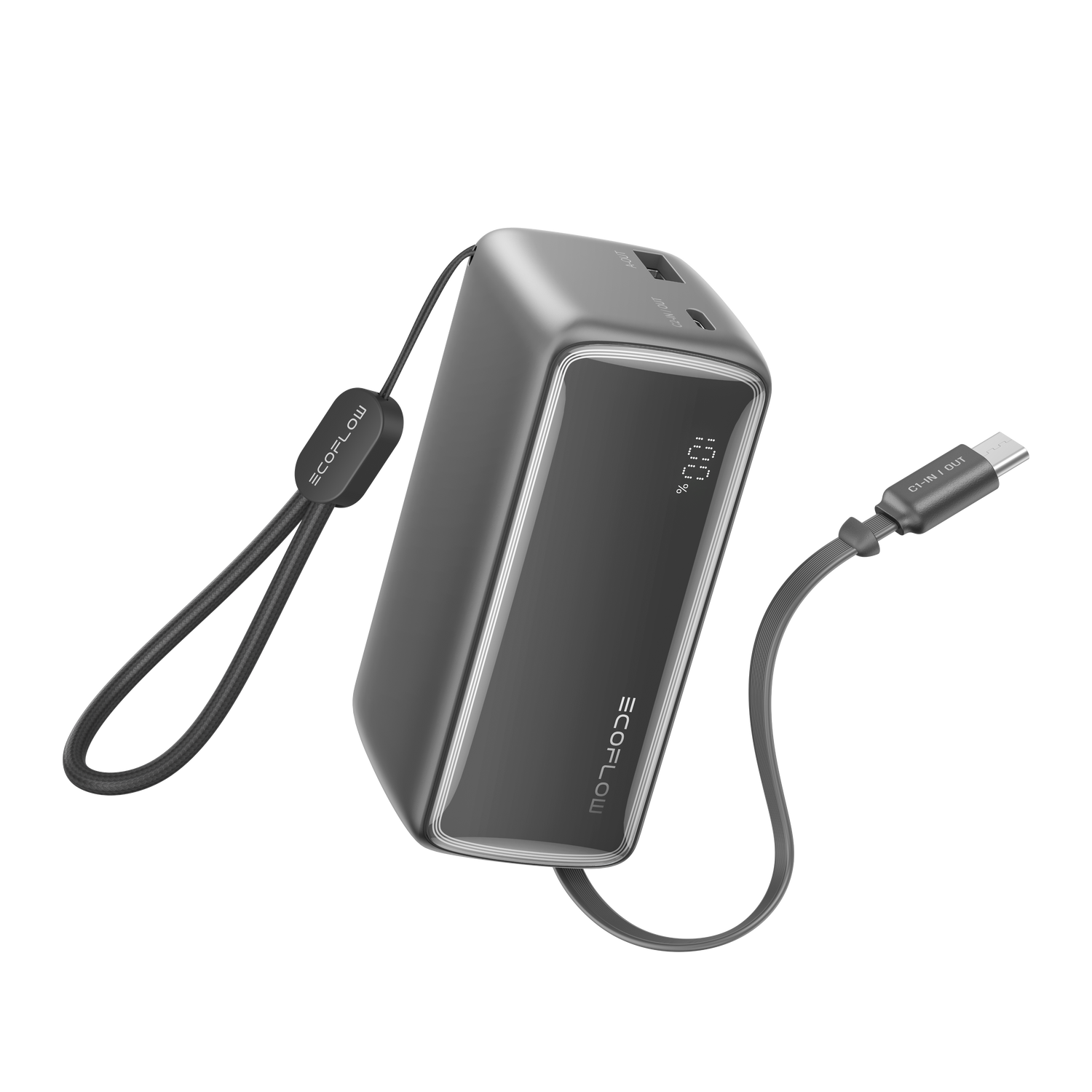 Load image into Gallery viewer, EcoFlow RAPID Power Bank (10K, 45W, Retractable Cable)