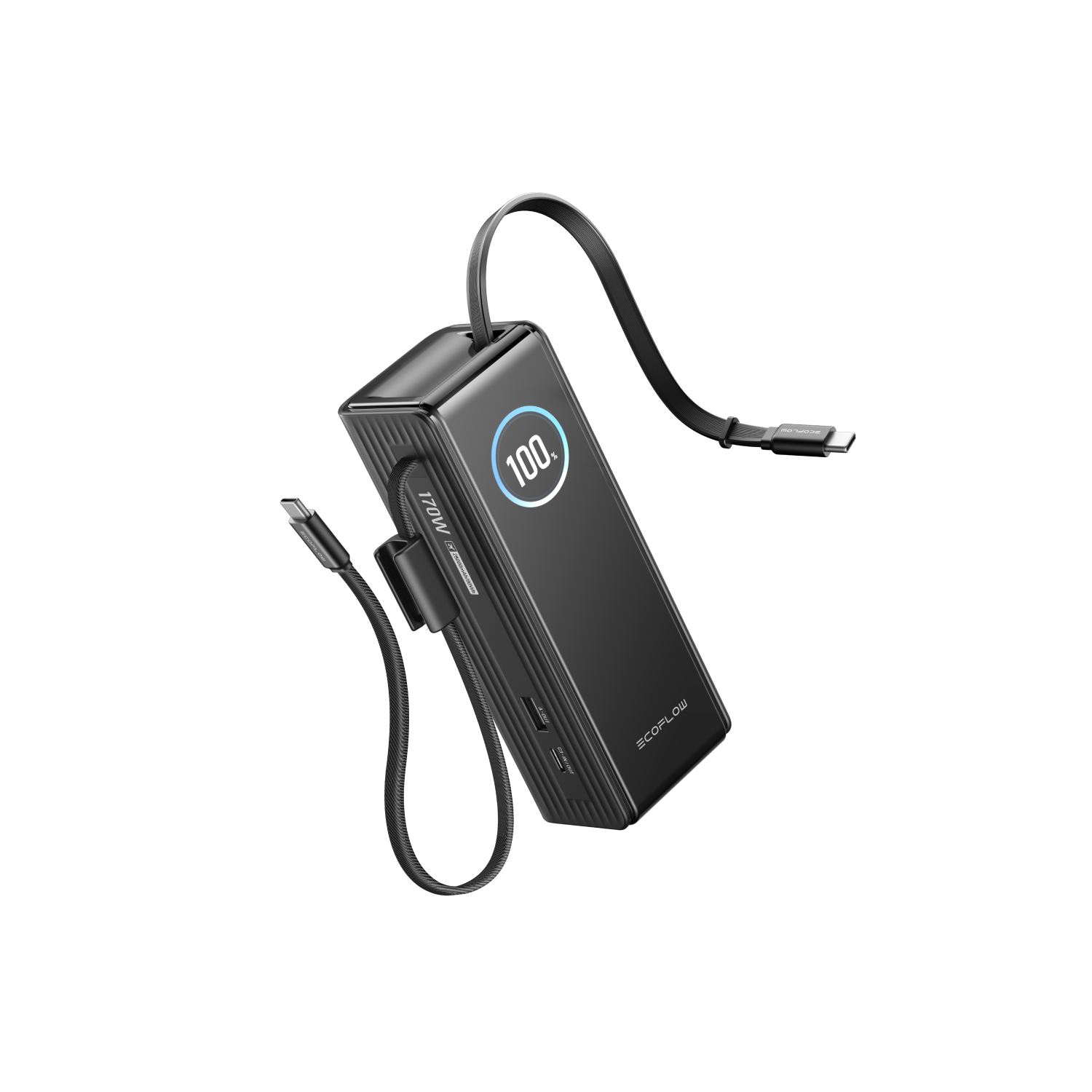 Load image into Gallery viewer, EcoFlow RAPID Power Bank (25,000mAh, 170W, 100W Built-In and Retractable Cables)