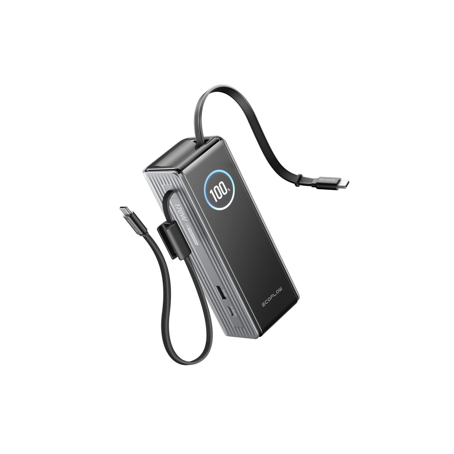 Load image into Gallery viewer, EcoFlow RAPID Power Bank (25,000mAh, 170W, 100W Built-In and Retractable Cables)
