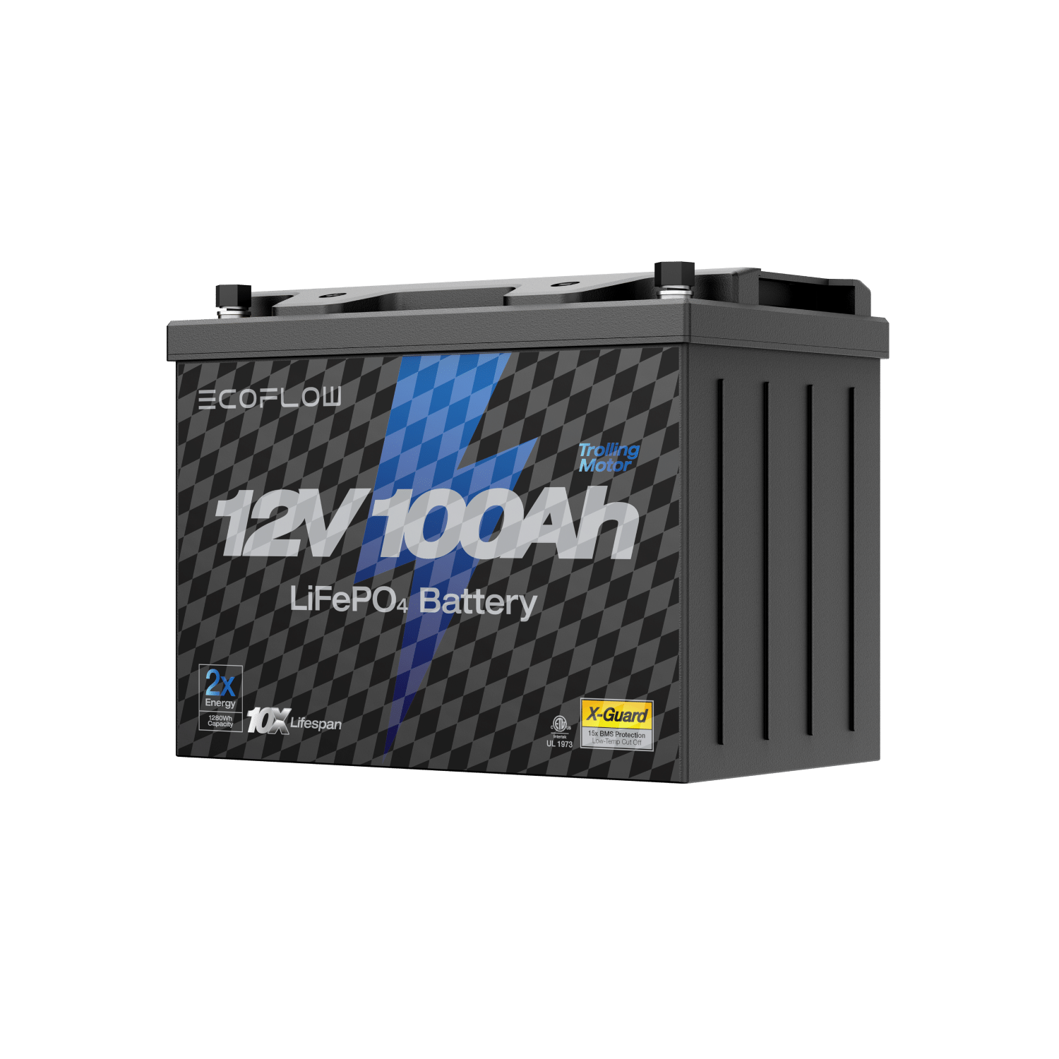Load image into Gallery viewer, EcoFlow Lithium 12V 100Ah Deep Cycle Marine Trolling Motor Battery
