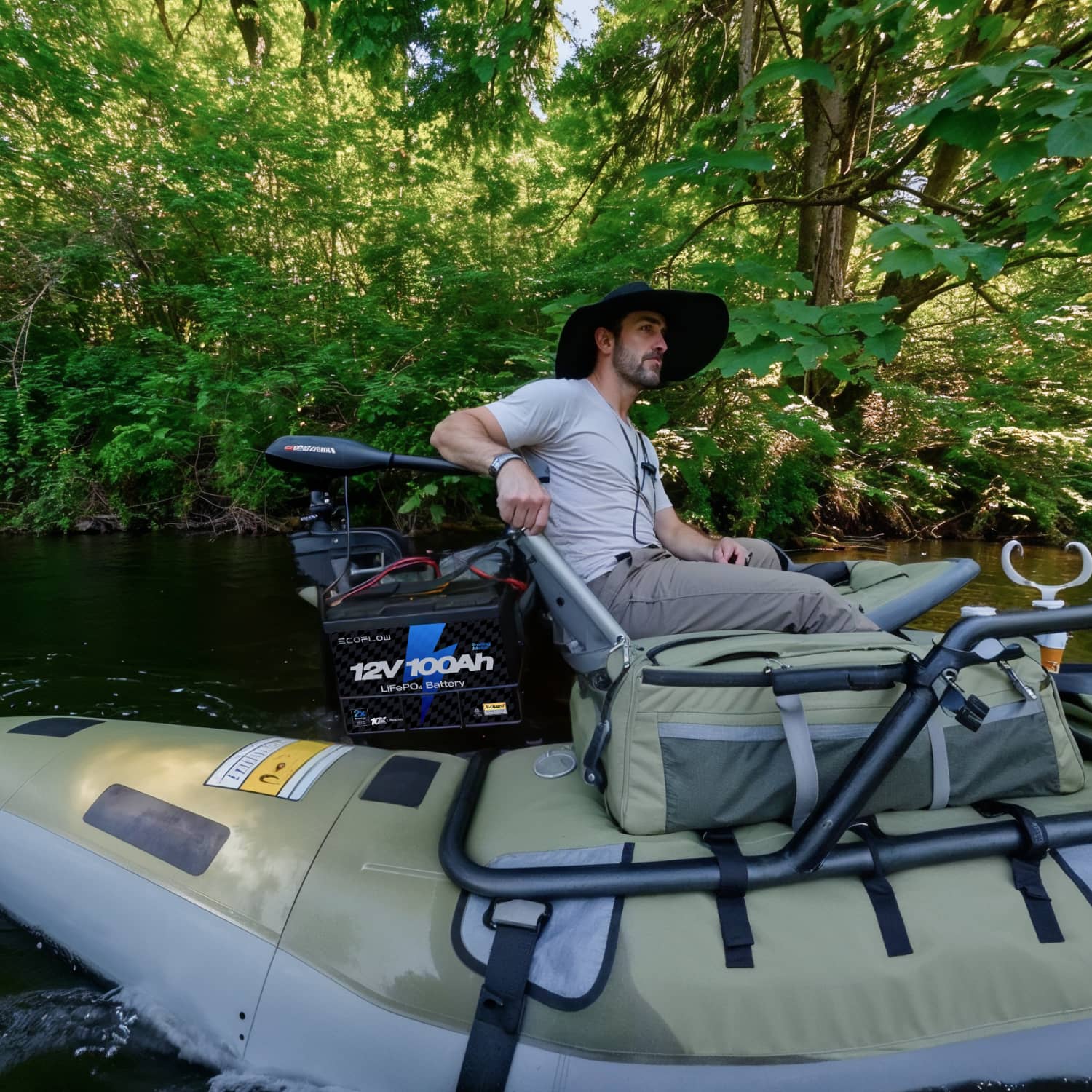 Load image into Gallery viewer, EcoFlow Lithium 12V 100Ah Deep Cycle Marine Trolling Motor Battery