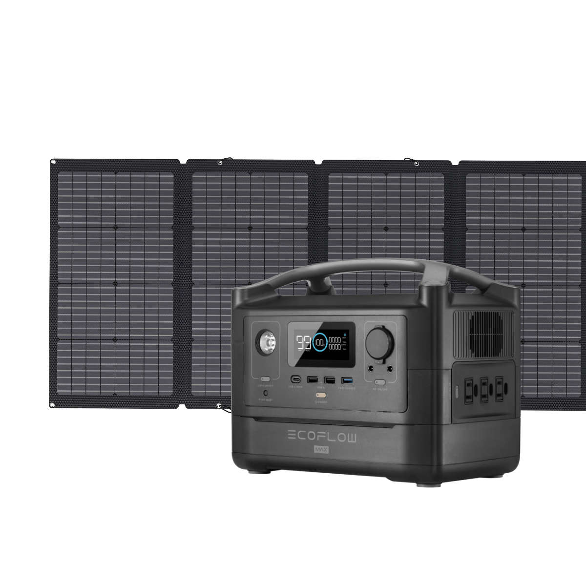 Load image into Gallery viewer, EcoFlow 1 EcoFlow RIVER Max + 220W Solar Panel