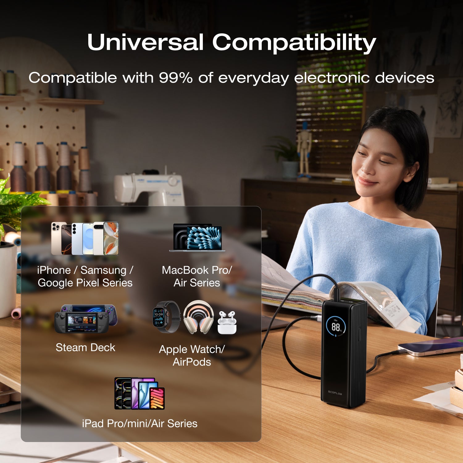 Load image into Gallery viewer, EcoFlow RAPID Power Bank (25,000mAh, 170W)
