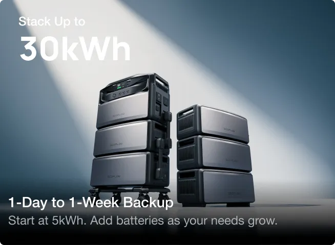 Start with 5kWh. Scale Up to 30kWh