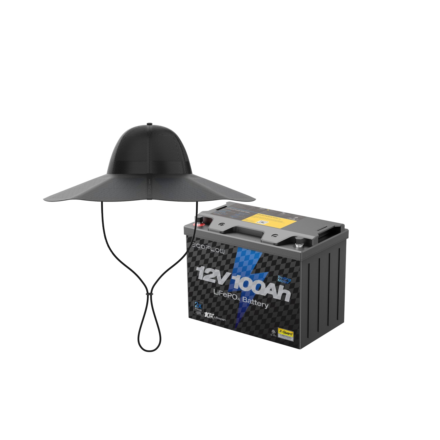 Load image into Gallery viewer, EcoFlow Lithium 12V 100Ah Deep Cycle Marine Trolling Motor Battery
