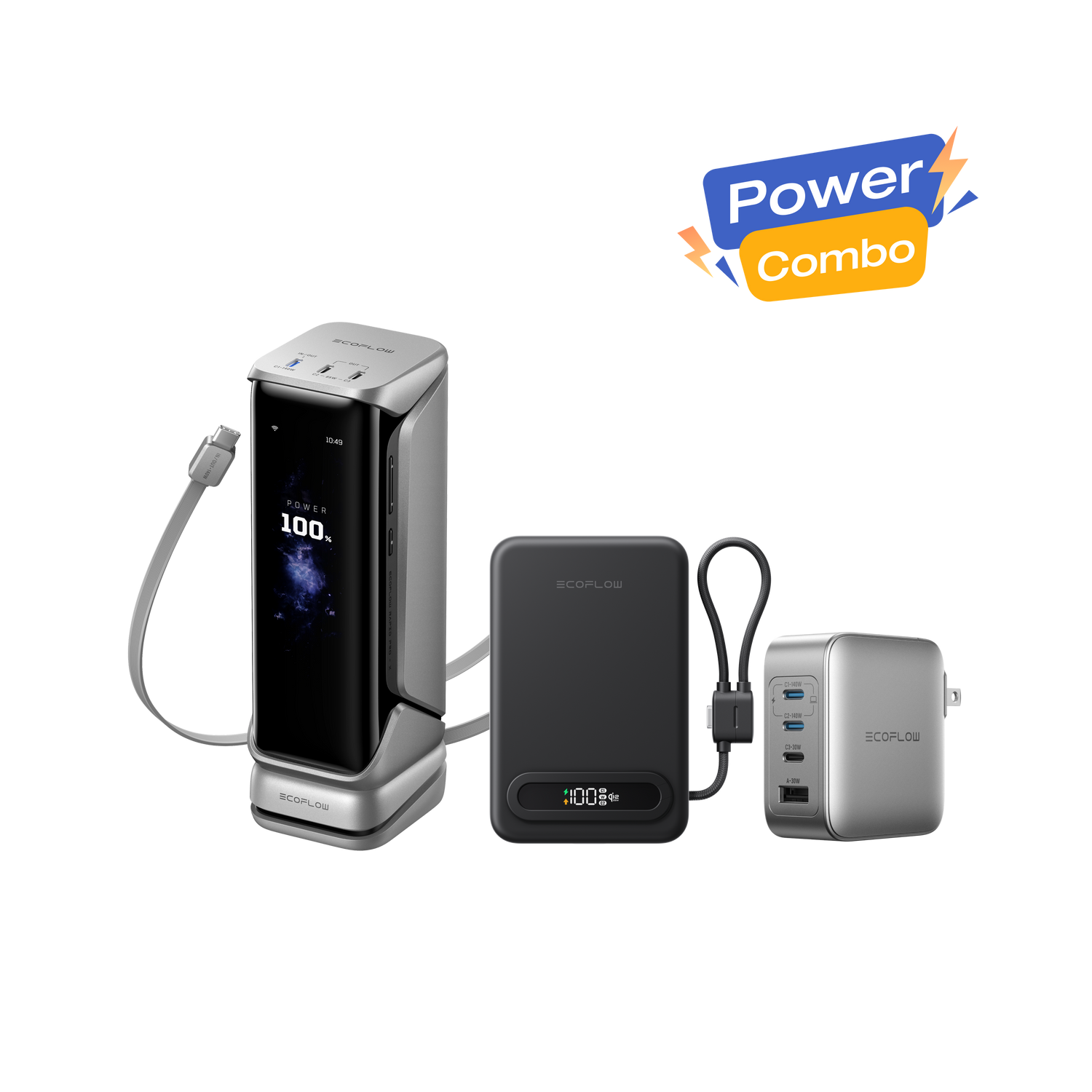 Load image into Gallery viewer, EcoFlow RAPID Pro X (27K, 300W) + RAPID Mag Qi2.2 Power Bank + 140W Charger
