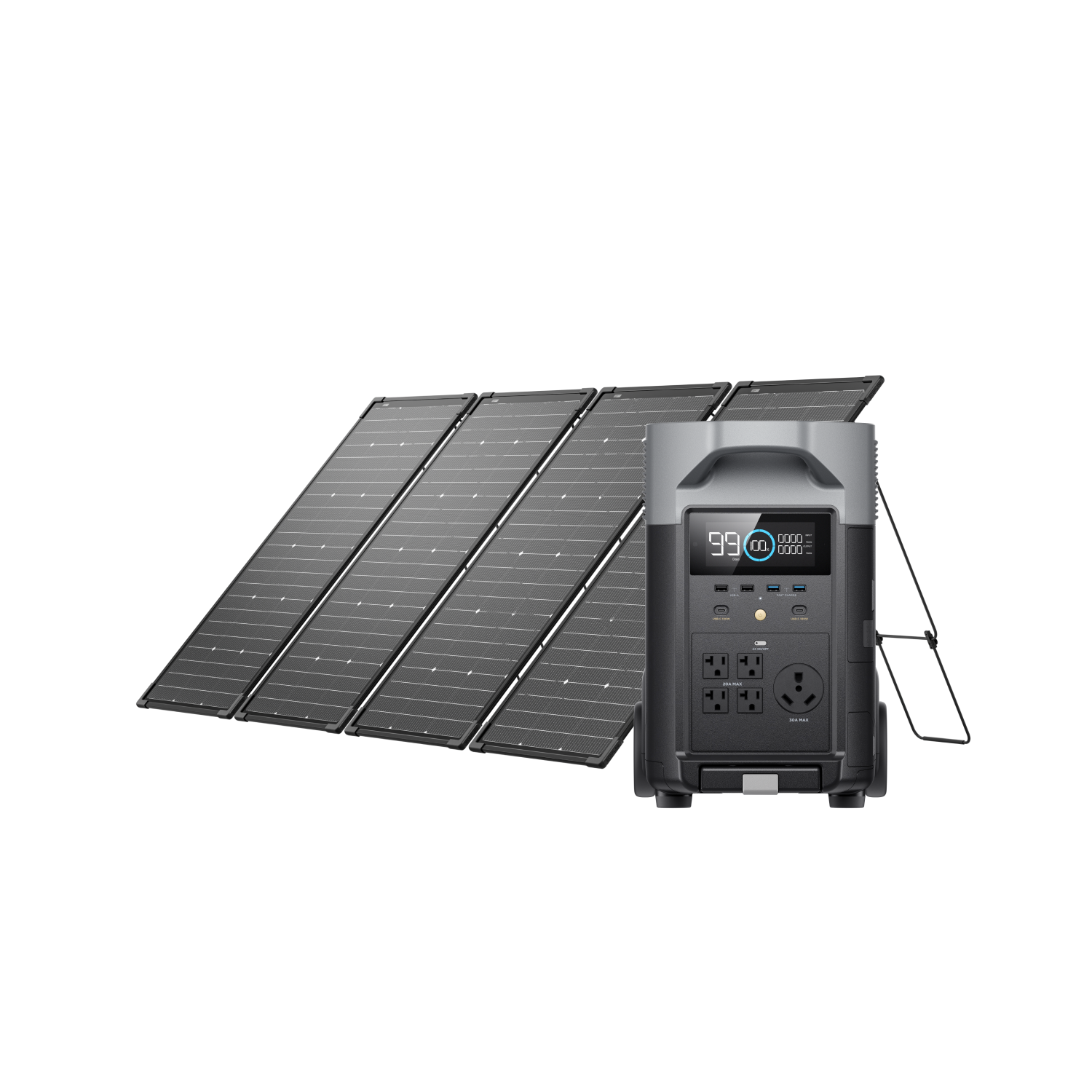 Solar Module 500w EcoFlow 500W Solar Kit (4 x 125W Bifacial Modular Solar Panel) - DELTA ...