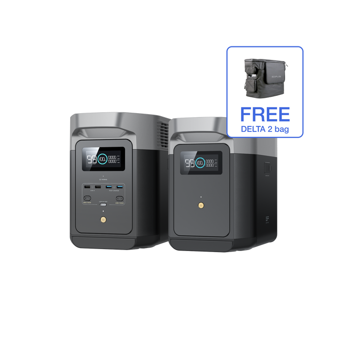 EcoFlow DELTA 2 + DELTA 2 Smart Extra Battery + Free Bag - Flash Sale