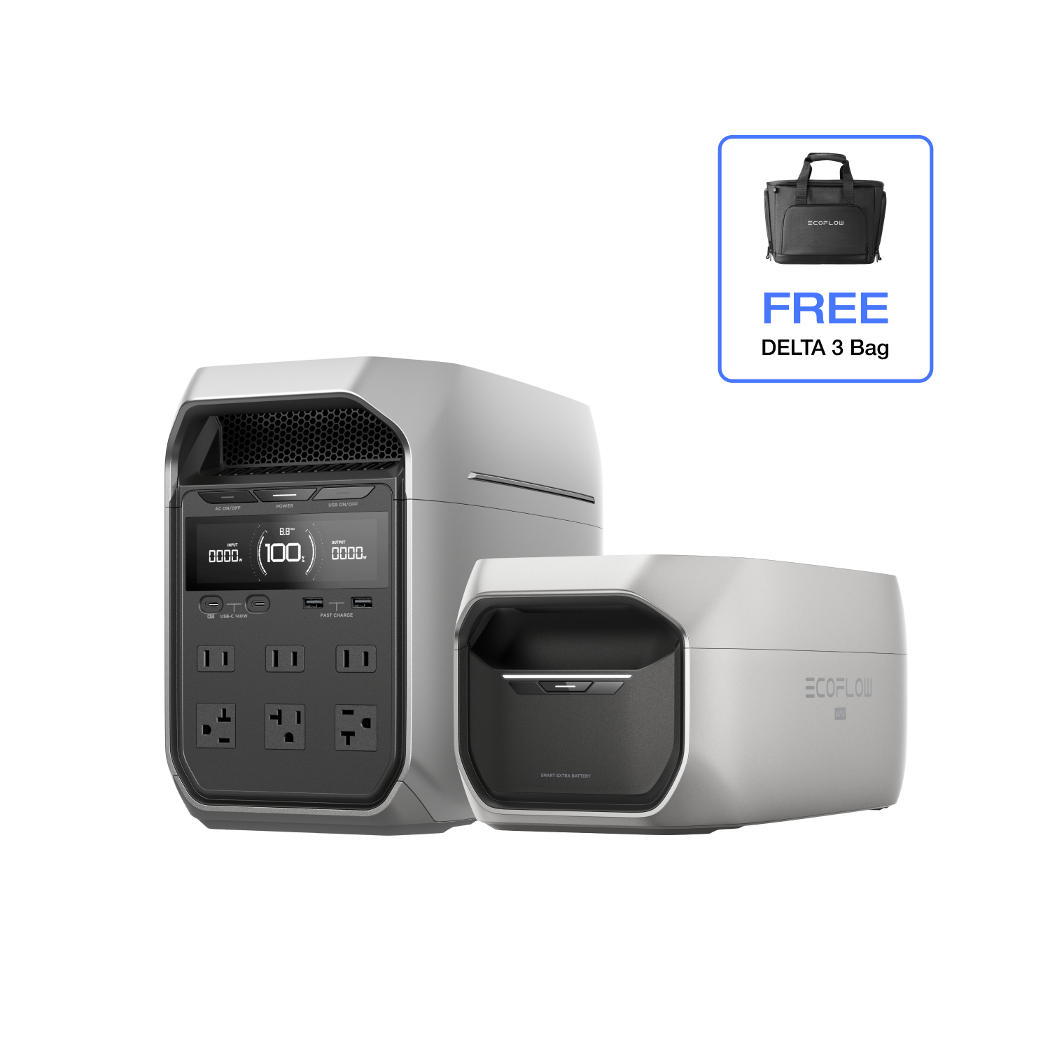 Load image into Gallery viewer, EcoFlow DELTA 3 Plus + Extra Battery + Free Delta 3 Bag - Flash Sale
