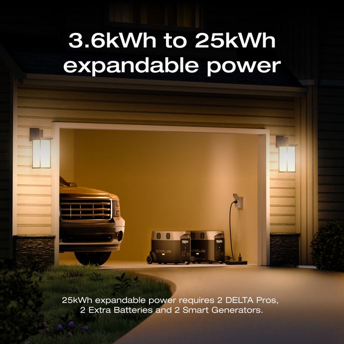 EcoFlow DELTA Pro + Smart Generator 4000 (Dual Fuel) - Flash Sale