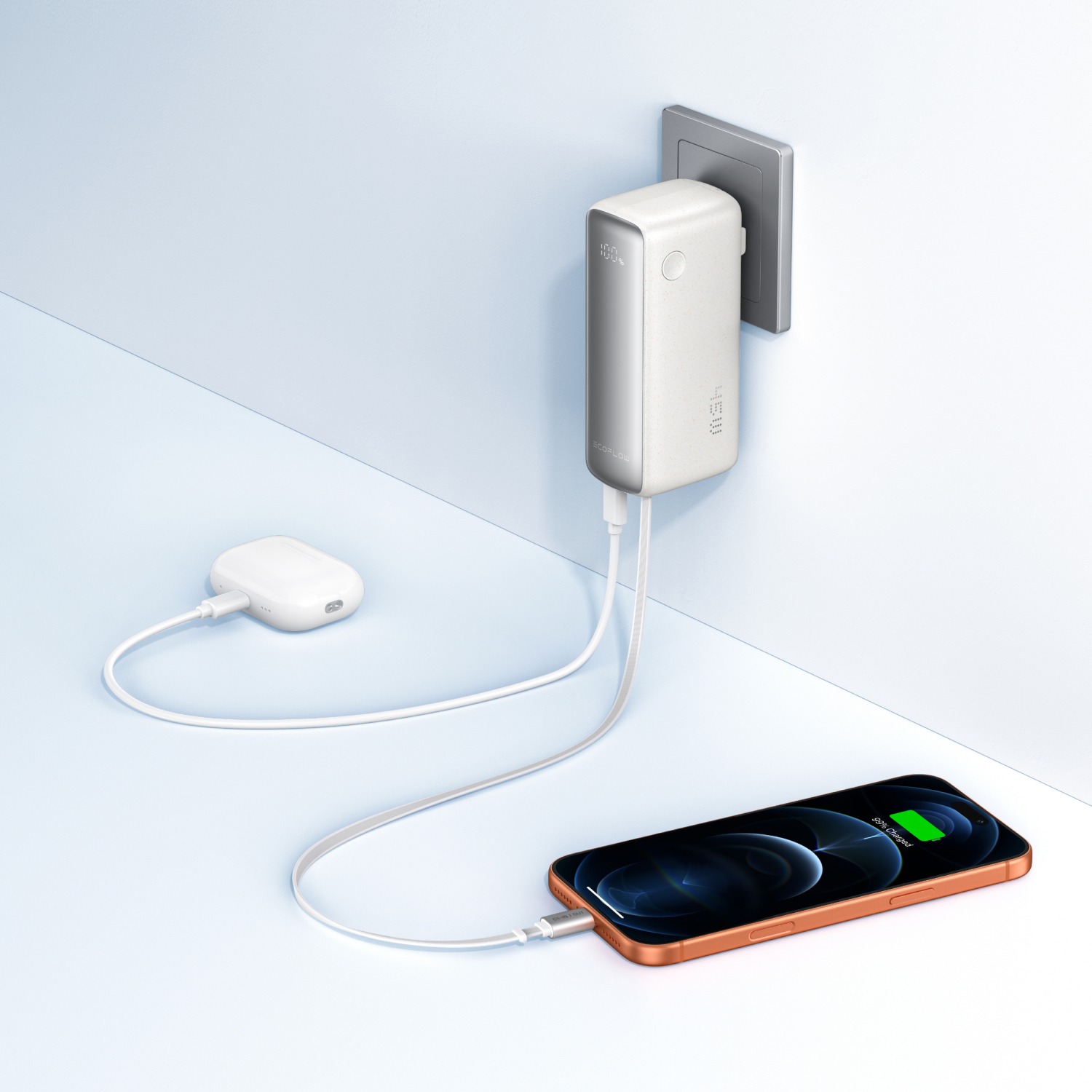 Load image into Gallery viewer, EcoFlow RAPID 3-in-1 Power Bank (10K, 45W, Retractable Cable &amp; AC Plug)

