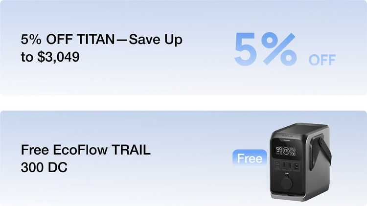Pay $50 = 5% TITAN Discount + TRAIL 300 DC