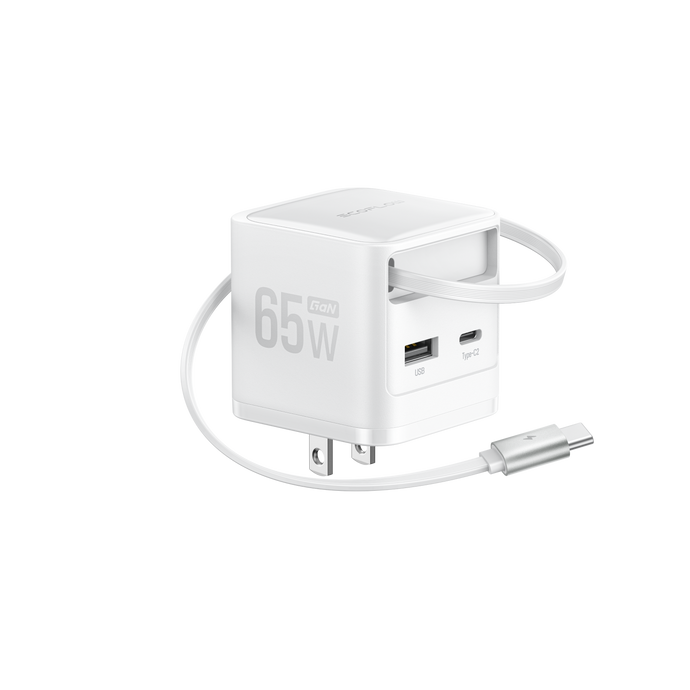 EcoFlow RAPID Charger (65W, Retractable Cable, GaN)