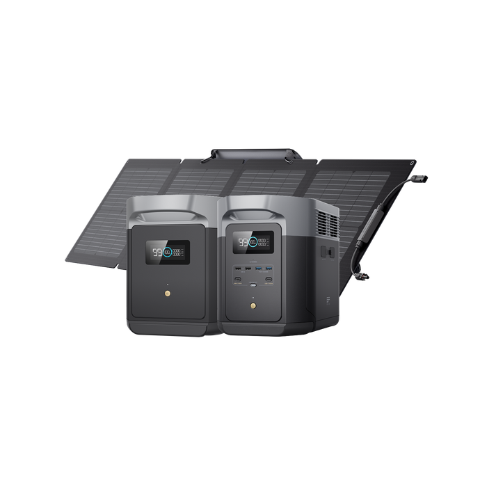 DELTA 2 Max + Smart Extra Battery + 110W Portable Solar Panel - Prime Day