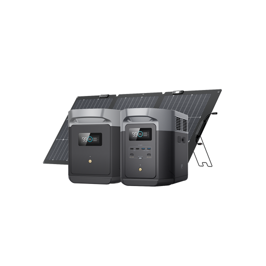 EcoFlow DELTA 2 Max + Extra Battery + 160W Solar Panel - Web Exclusive