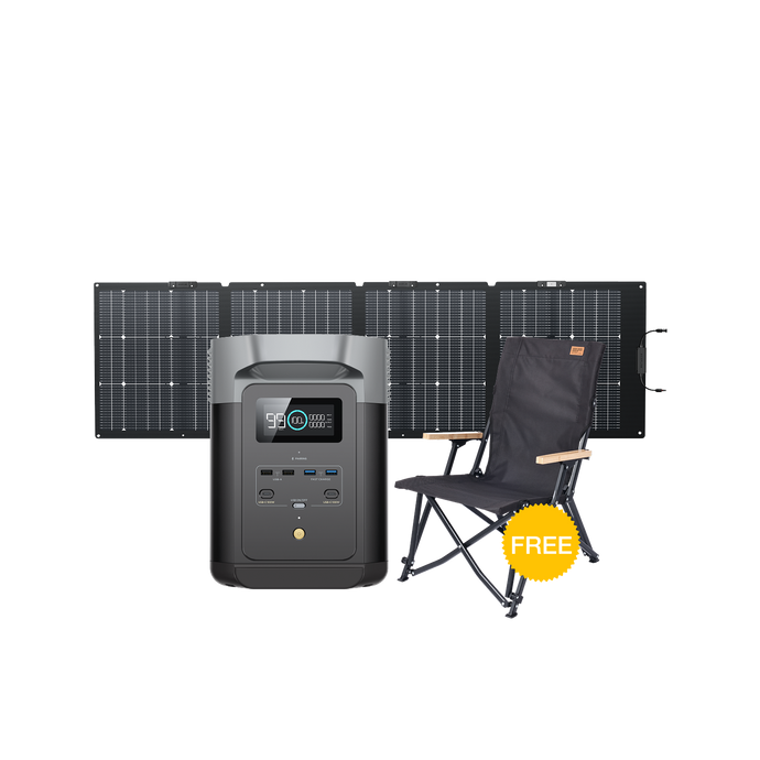 EcoFlow DELTA 2 + NextGen 220W Portable Solar Panel