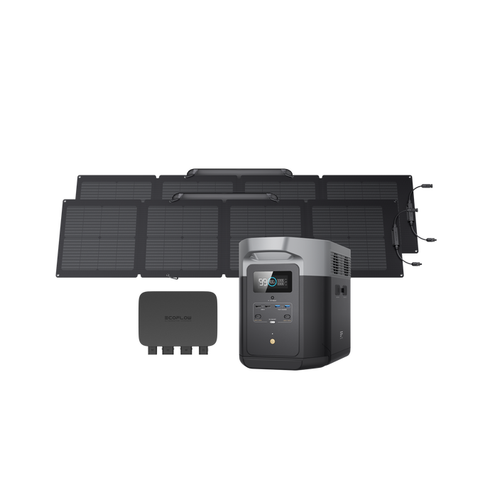 EcoFlow DELTA 2 + 2*110W Solar Panel  + 800W Alternator Charger