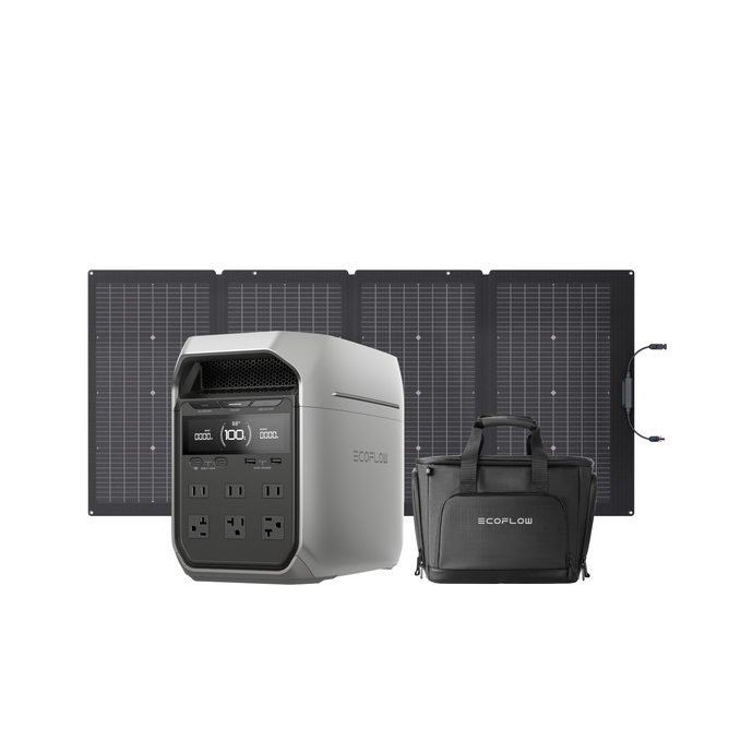 EcoFlow DELTA 3 Plus + 220W Solar Panel + DELTA 3 Series Bag - Flash Sale