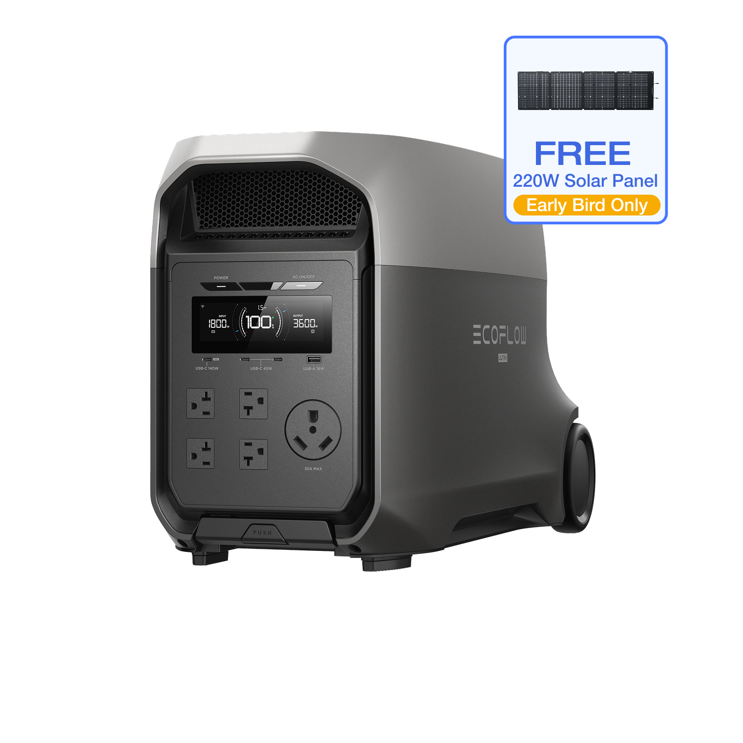gishiv3 　EcoFlow DELTA 3 PLUS EF ECOFLOW Portable Power Station DELTA 3 Plus, Solar