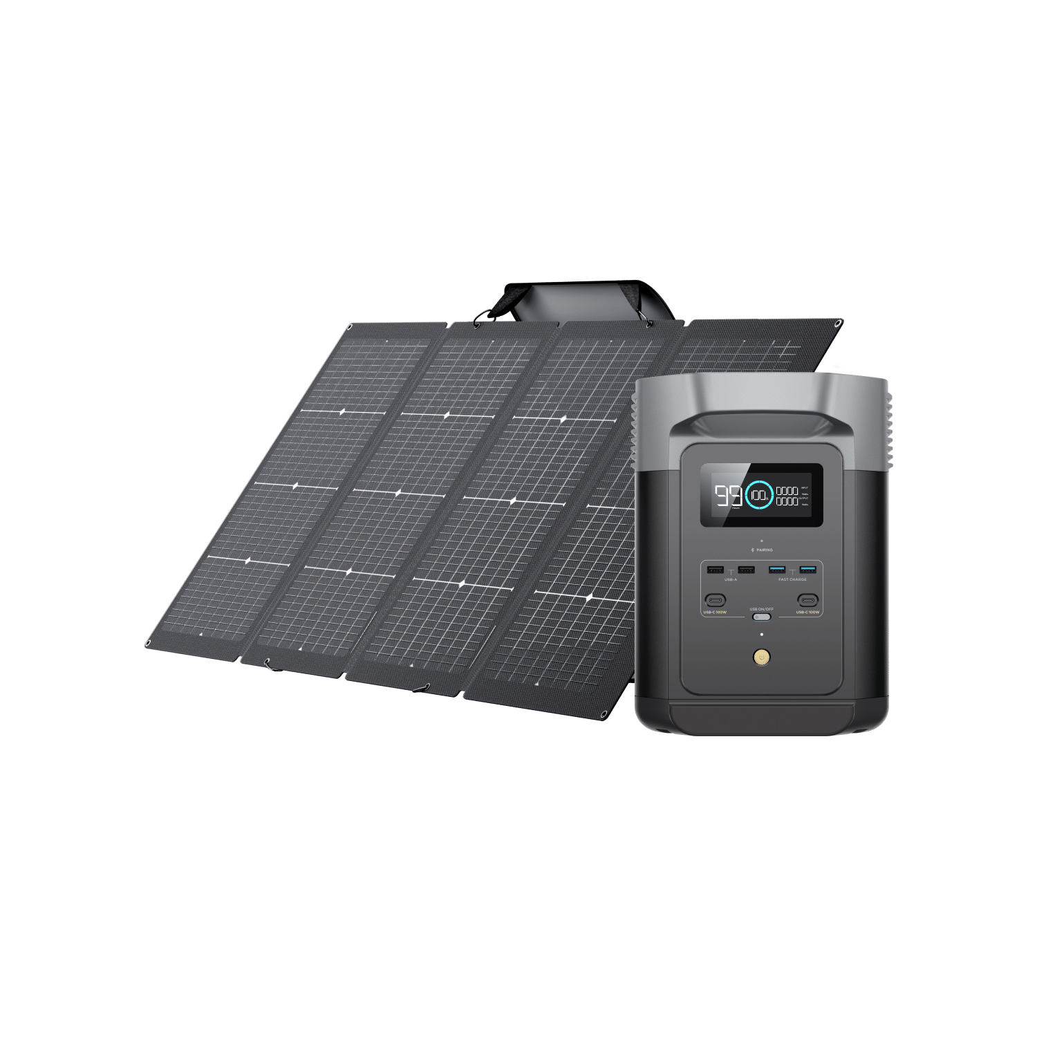 Load image into Gallery viewer, EcoFlow DELTA 2 Portable Power Station + 220W Portable Solar Panel - Flash Sale
