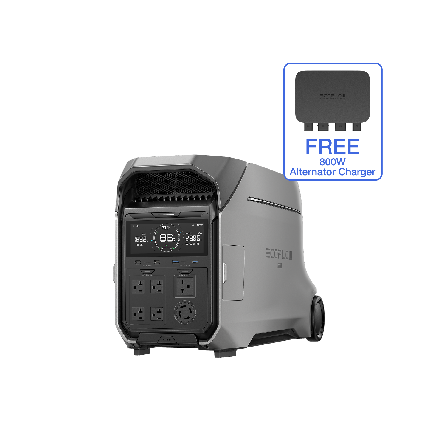 ecoflow　DELTA Pro EF ECOFLOW Portable Power Station 3600Wh DELTA Pro, 2.7H to