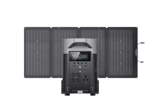 EcoFlow DELTA Pro + 220W Bifacial Portable Solar Panel