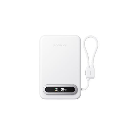 EcoFlow RAPID Mag Qi2.2 Magnetic Power Bank (10,000mAh, 25W, Built-in USB-C Cable)