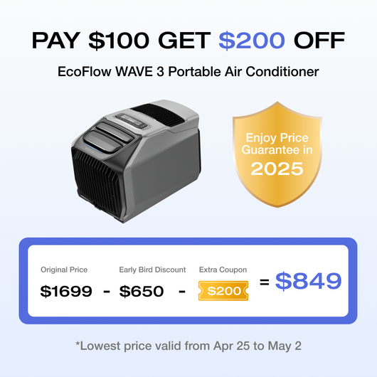 Coupon supplémentaire EcoFlow WAVE 3 de 200 $