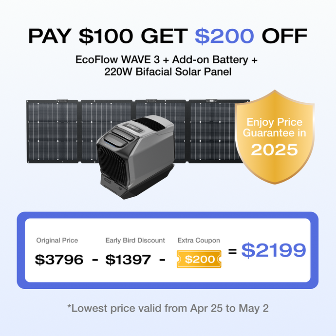 Coupon supplémentaire EcoFlow WAVE 3 de 200 $