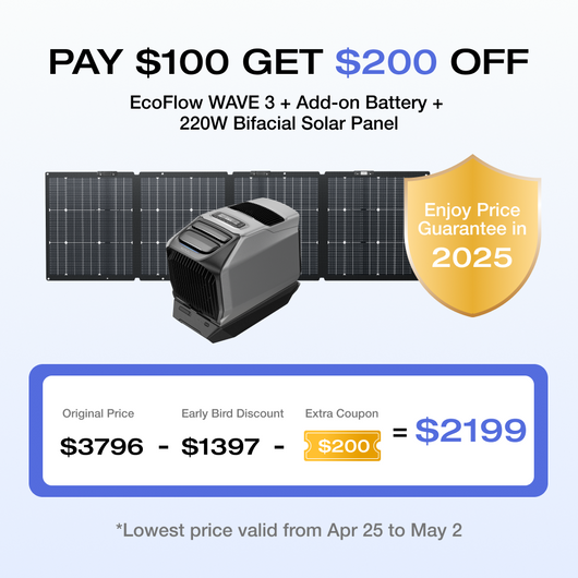 Coupon supplémentaire EcoFlow WAVE 3 de 200 $