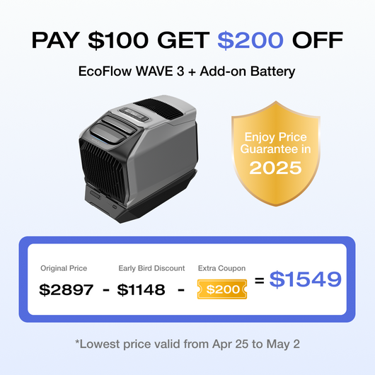 Coupon supplémentaire EcoFlow WAVE 3 de 200 $