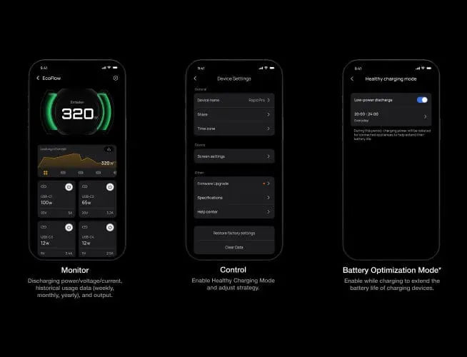 In-app Power Management & Customisation