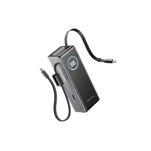 EcoFlow RAPID Power Bank (25,000mAh, 170W, 100W Built-In and Retractable Cables)