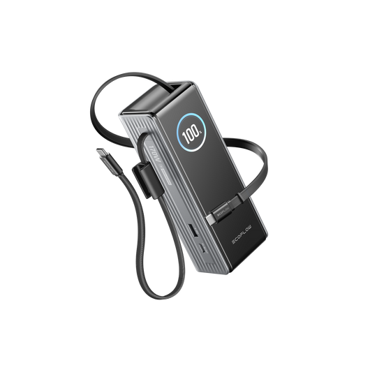 EcoFlow RAPID Power Bank (25,000mAh, 170W, 100W Built-In and Retractable Cables)