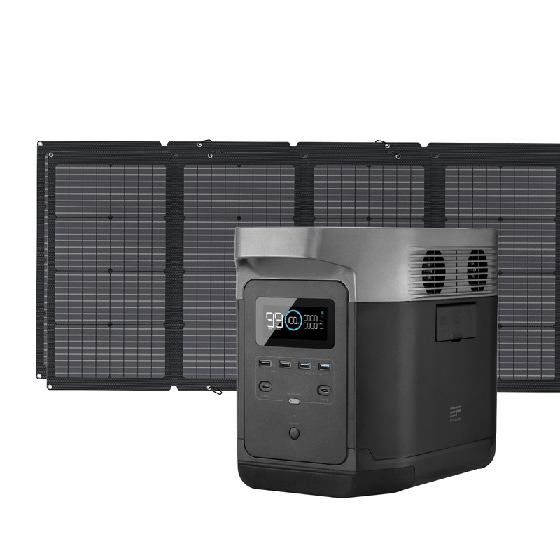 Load image into Gallery viewer, Ecoflow Tech Portable Power DELTA (1300) / 2 EcoFlow DELTA + 220W Solar Panel
